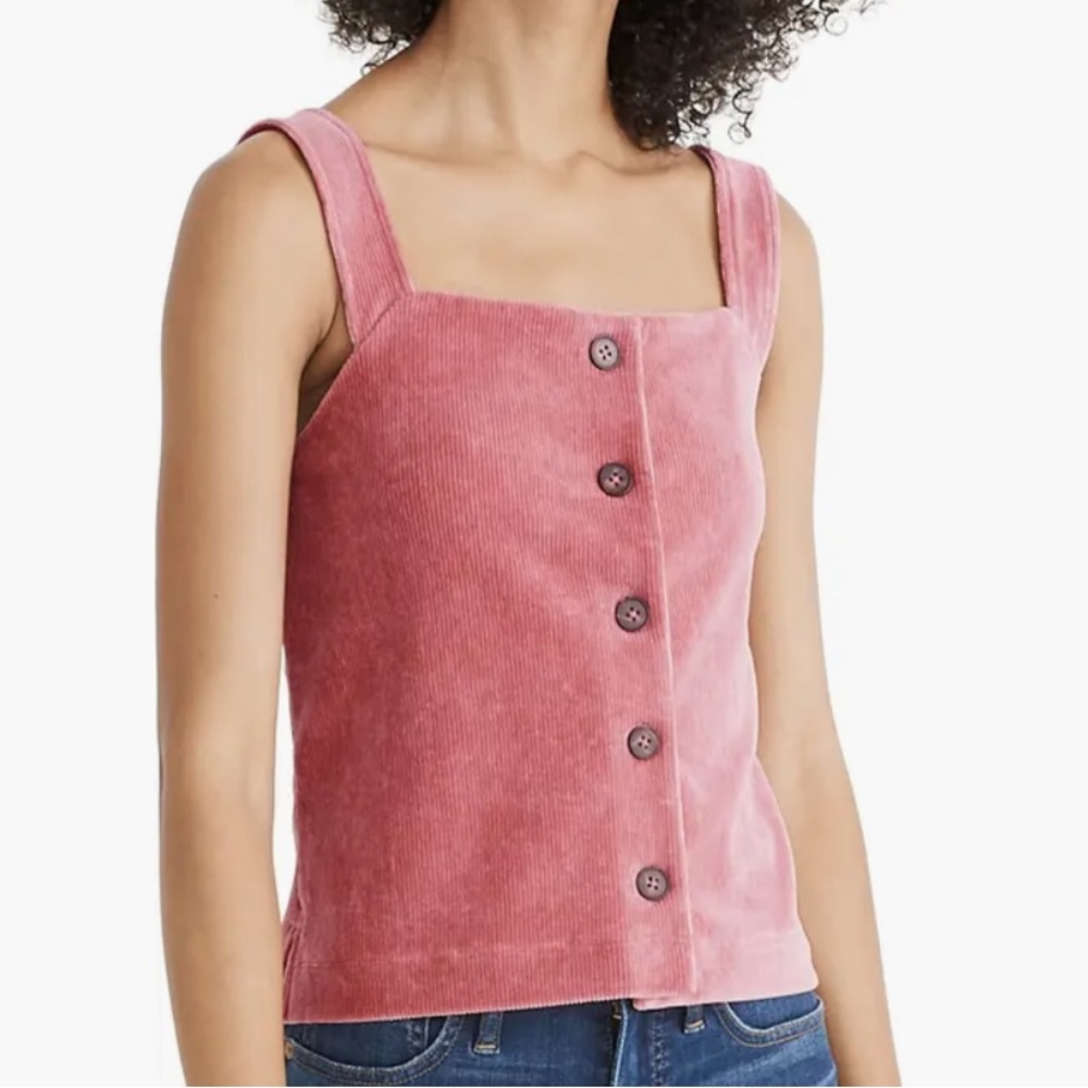 Madewell Texture & Thread Velour Corduroy Tank Top